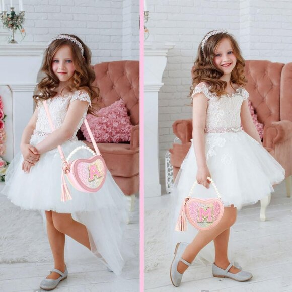 Charming Heart Princess Handbag for Girls - Adjustable Purses for All Occasions - Picture 2 of 6